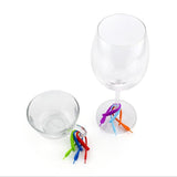 12 PCS / Set Wine Glass Recognizer Creative Silicone Wine Glass Mark, Rope
