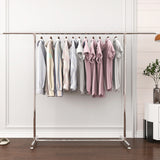120-200cm Telescopic Drying Rack Outdoor Calcony Storage Shelf Stainless Steel Hanger Single Rod Clothes Rack, 120-200cm