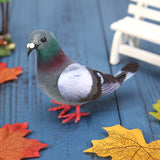 2 PCS Simulation Foam Pigeon Model Home Garden Ornament Miniature Decor, Foam Pigeon