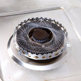 2 PCS Stainless Steel Gas Circle for Gas Cooker Fireproof Windproof Gas Energy Saving Hood Kitchen Accessories, Steel Gas Circle