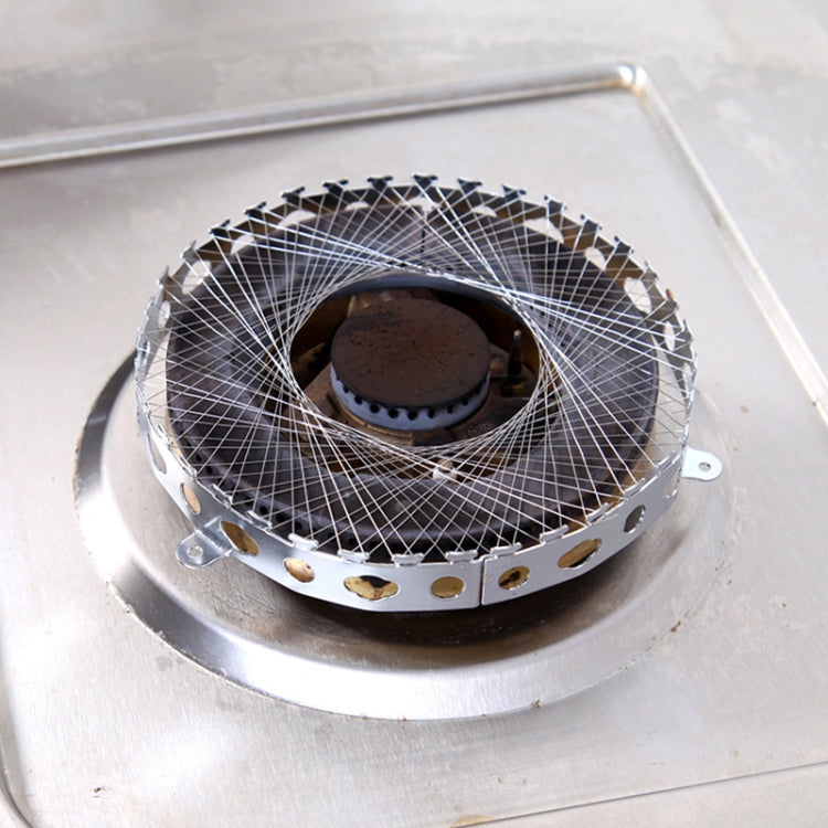 2 PCS Stainless Steel Gas Circle for Gas Cooker Fireproof Windproof Gas Energy Saving Hood Kitchen Accessories, Steel Gas Circle