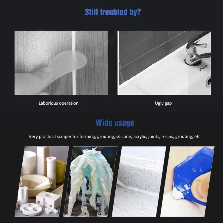 3 Sets 4 In 1 Shovel Rubber Angle Scraper Glass Beautiful Seam Scraper, Angle Scraper