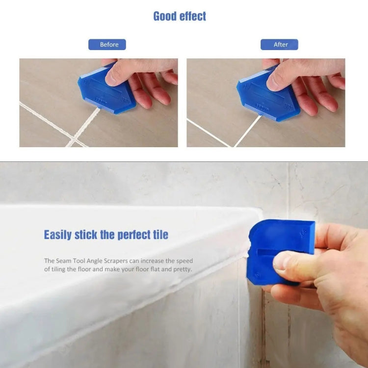 3 Sets 4 In 1 Shovel Rubber Angle Scraper Glass Beautiful Seam Scraper, Angle Scraper