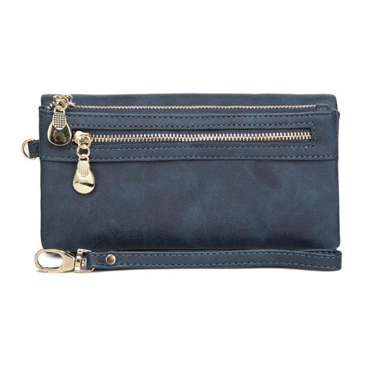 Women Long Wallet Female High Capacity Double Zippers Clutch Purse
