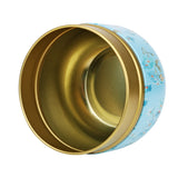 HOOMIN Tea Box Tea Jar Storage Holder Tea Caddies Matcha Container Mini Coffee Powder Organizer Cans Multifunction Round Metal, Cherry color, Moshan blossom