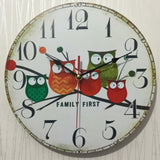 Vintage Wooden MDF Hanging Clock Mute Quartz Clock Living Room Wall Clock 179