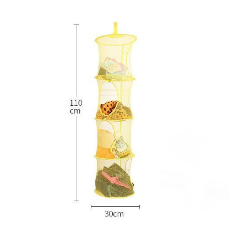 Foldable and Ventilated Four Box Toy Storage and Drying Basket