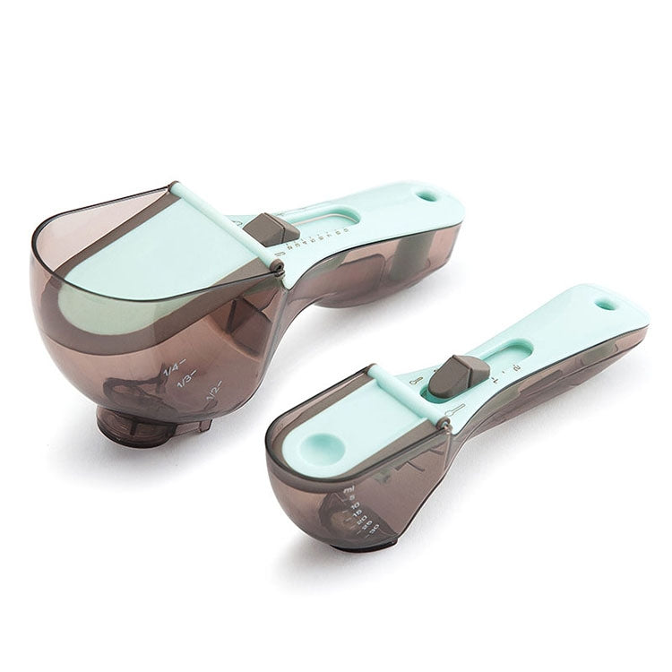 Kitchen Tool Plastic Measuring Spoon Adjustable Baking Tool Measuring Spoon, 1 Large 1 Small Set, 4 PCS Small, 3 PCS Large