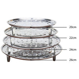 Multifunctional Waterproof Shelf Steaming Tray Stainless Steel Steaming Grid Cage Steaming Sheet Steaming Rack, 20cm, 22cm, 24cm, 26cm