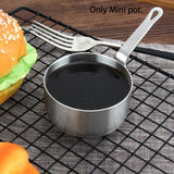 Stainless Steel Sauce Handle Mini Pot Cooking Tools, S, L