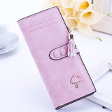Women Umbrella Wallet Long Zipper Wallet Pink