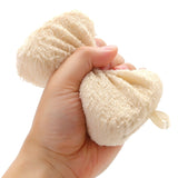 2 PCS Embroidered Fiber Fabric Sponge Block Exfoliating Bath Wipe, Fiber Fabric Sponge