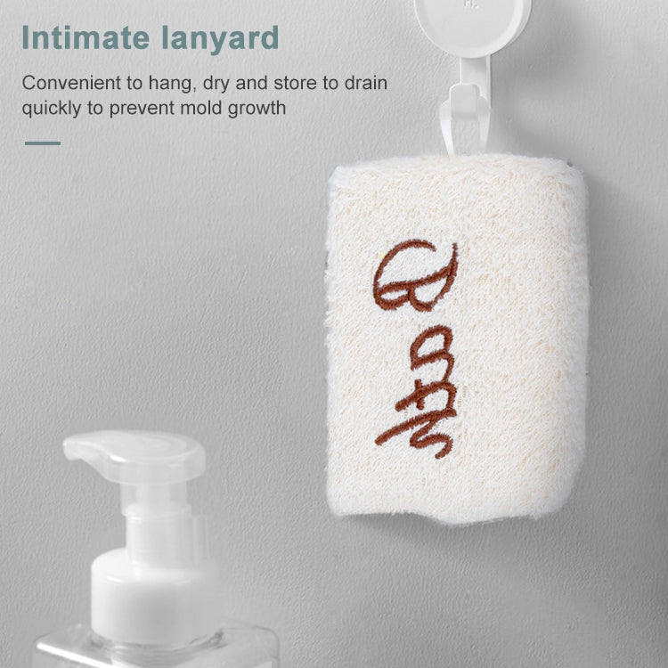 2 PCS Embroidered Fiber Fabric Sponge Block Exfoliating Bath Wipe, Fiber Fabric Sponge
