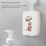 2 PCS Embroidered Fiber Fabric Sponge Block Exfoliating Bath Wipe, Fiber Fabric Sponge