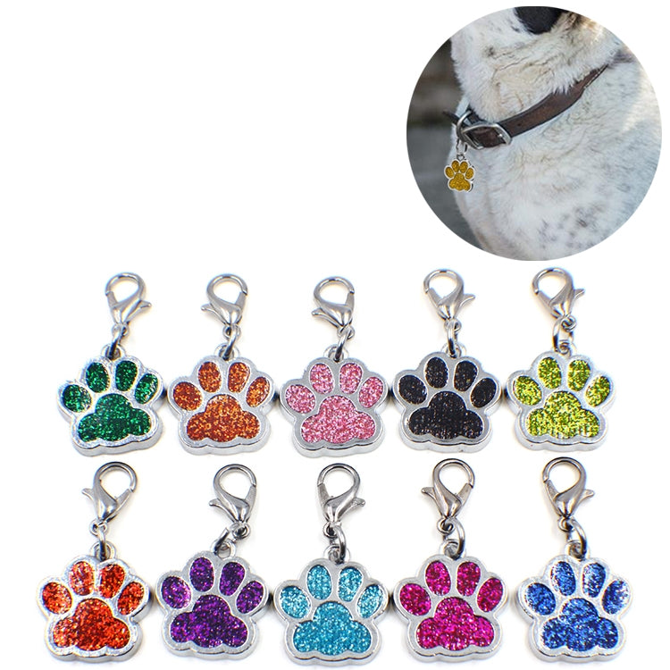 10 PCS Enamel Cat Dog Bear Paw Prints Key Chain Jewelry Making Mix Color