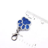10 PCS Enamel Cat Dog Bear Paw Prints Key Chain Jewelry Making