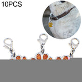 10 PCS Enamel Cat Dog  Bear Paw Prints Key Chain Jewelry Making