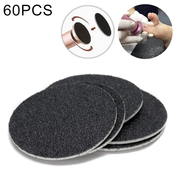 60 PCS Replacement Sandpaper Disk for Electric Foot Polisher, 60 Mesh (Grit), 80 Mesh(Medium Sand), 100 Mesh(Fine Sand)
