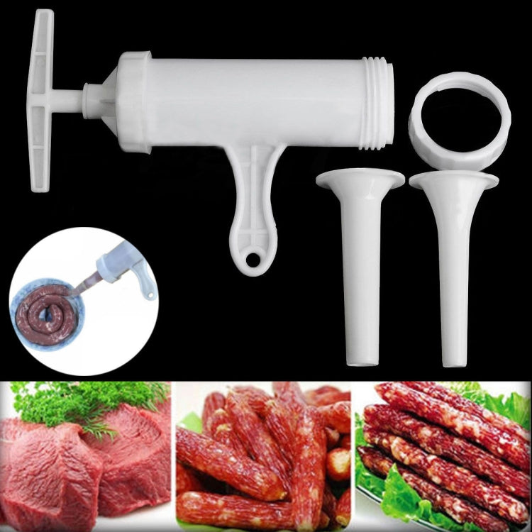 2 PCS Sausage Machine Meat Stuffer Filler Hand Operated Salami Maker, 12x17x19cm
