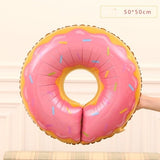4 PCS Doughnut Candy Ice Cream Shaped Foil Balloons Happy Birthday Decorations Big Inflatable Helium