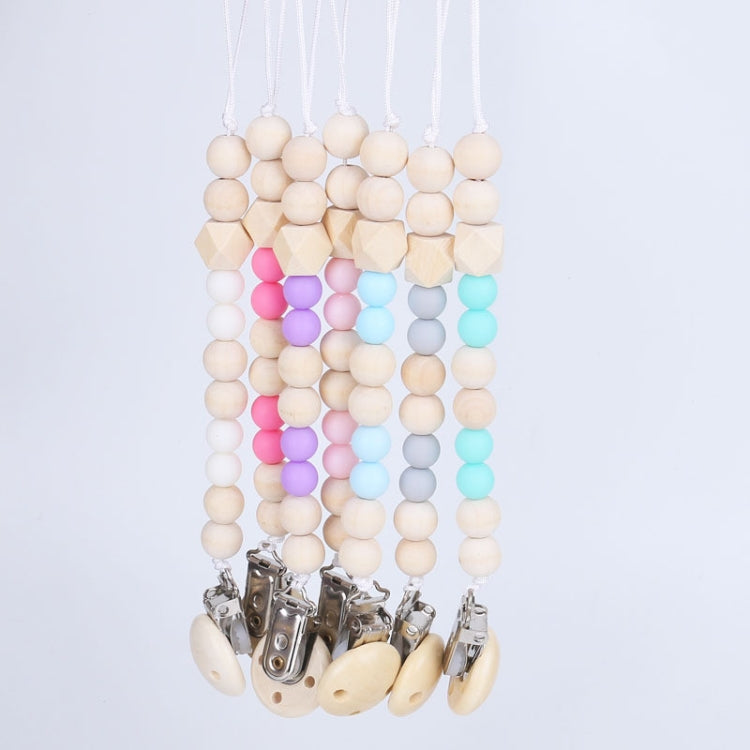 Baby Pacifier Clip Chain Wooden Holder Soother Pacifier Clips Leash Strap Nipple Holder for Infant Feeding