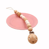Baby Pacifier Clip Chain Wooden Holder Soother Pacifier Clips Leash Strap Nipple Holder for Infant Feeding