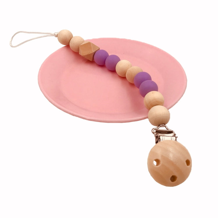 Baby Pacifier Clip Chain Wooden Holder Soother Pacifier Clips Leash Strap Nipple Holder for Infant Feeding