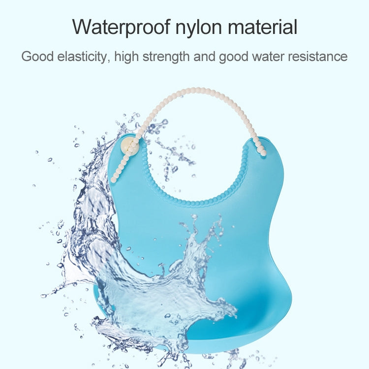 Baby Infant Toddler Waterproof Silicone Bib Infants Feeding Lunch Roll-up Apron