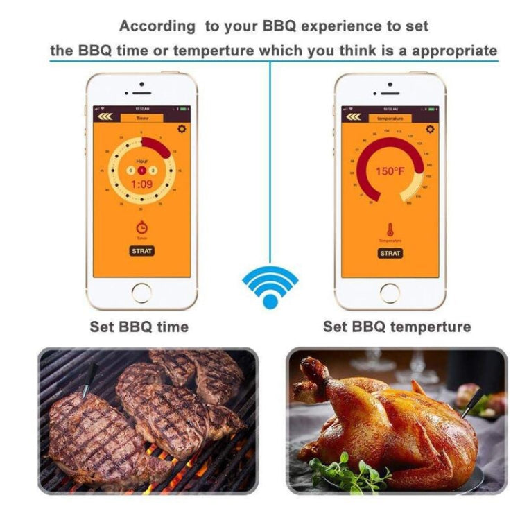 BBQ Kitchen Wireless Bluetooth Smart Food Oven Thermometer, Food Temperature Range: 0-100 degree