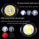 SKYWOLFEYE Lamp Head 360 Degree Rotation USB Rechargeable LED Glare Flashlight With Magnet COB Work Light, Without Battery