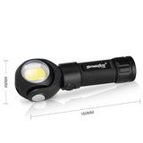 SKYWOLFEYE Lamp Head 360 Degree Rotation USB Rechargeable LED Glare Flashlight With Magnet COB Work Light, Without Battery
