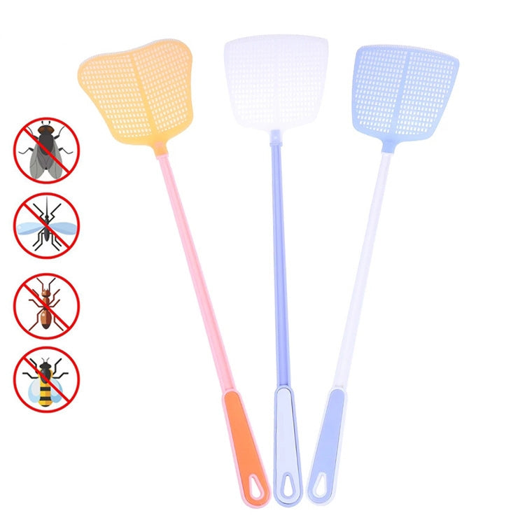Household Plastic Long Handle Fly Swatter Mosquito Swatter, Random Color Delivery, 1PC
