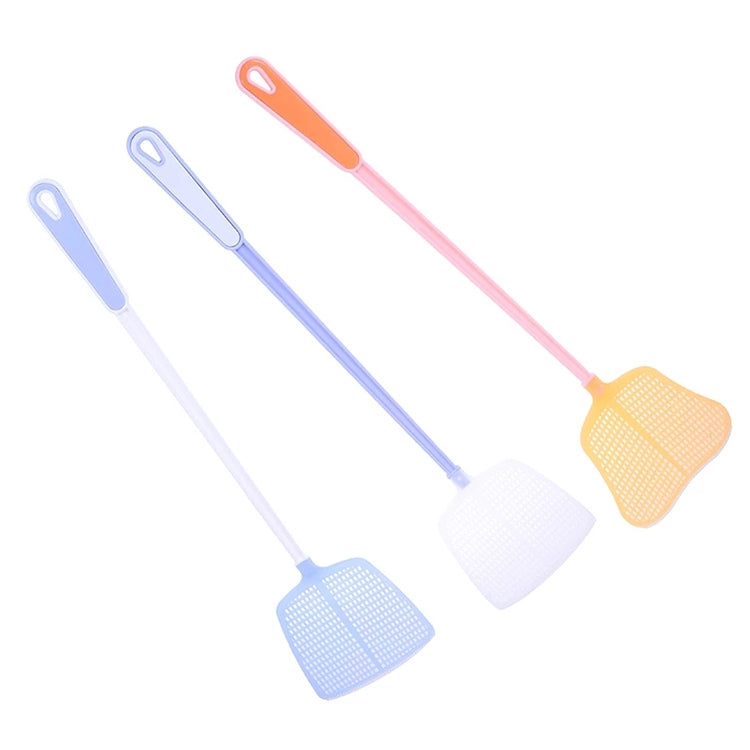 Household Plastic Long Handle Fly Swatter Mosquito Swatter, Random Color Delivery, 1PC