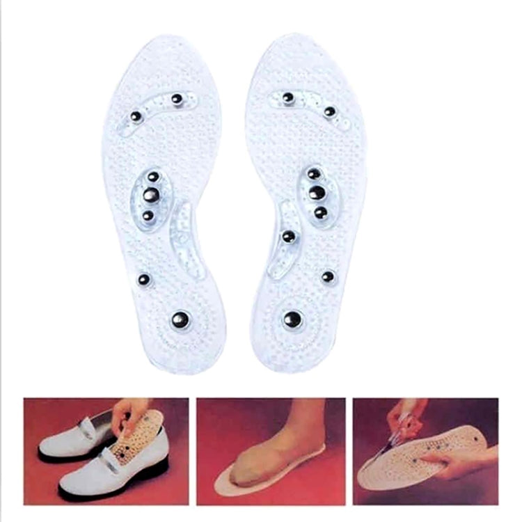 One Pair Breathable Running Shock Absorption Massage Insole, L About 29cm