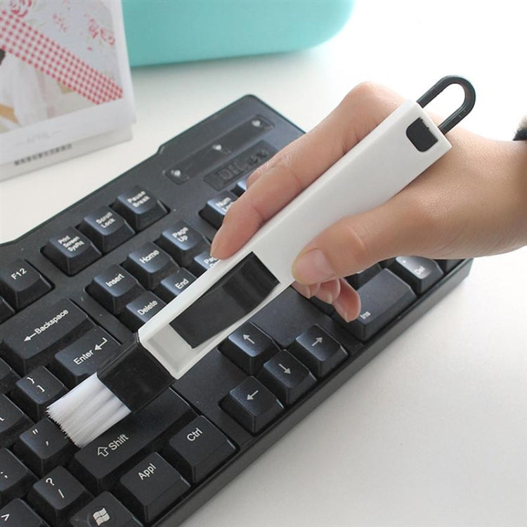 2 PCS Mini Cleaning Brush with Detachable Dustpan for Window Groove Keyboard Corner Crannies, 2 PCS Blue