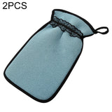 2 PCS Shower Bath Gloves Exfoliating Wash Skin Spa Massage Bathroom Cleaning Tools Blue