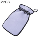 2 PCS Shower Bath Gloves Exfoliating Wash Skin Spa Massage Bathroom Cleaning Tools Purple