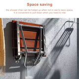 Folding Solid Wood Wall Mounted Relaxation Shower Chair, F Fype Folding Solid Chair