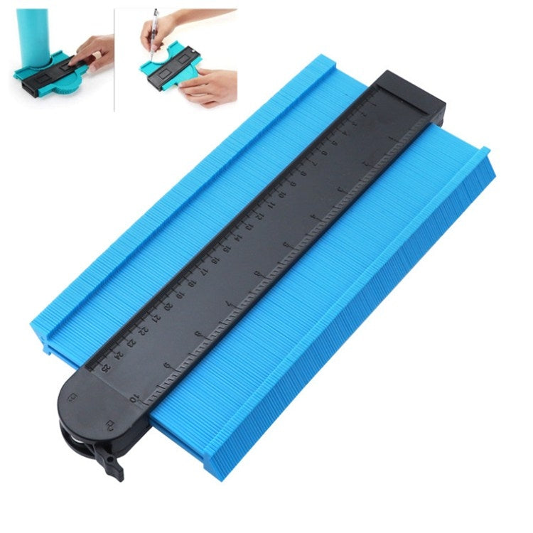 10 Inch Self-locking Contour Gauge Encryption Widens Arc Measuring Ruler Blue