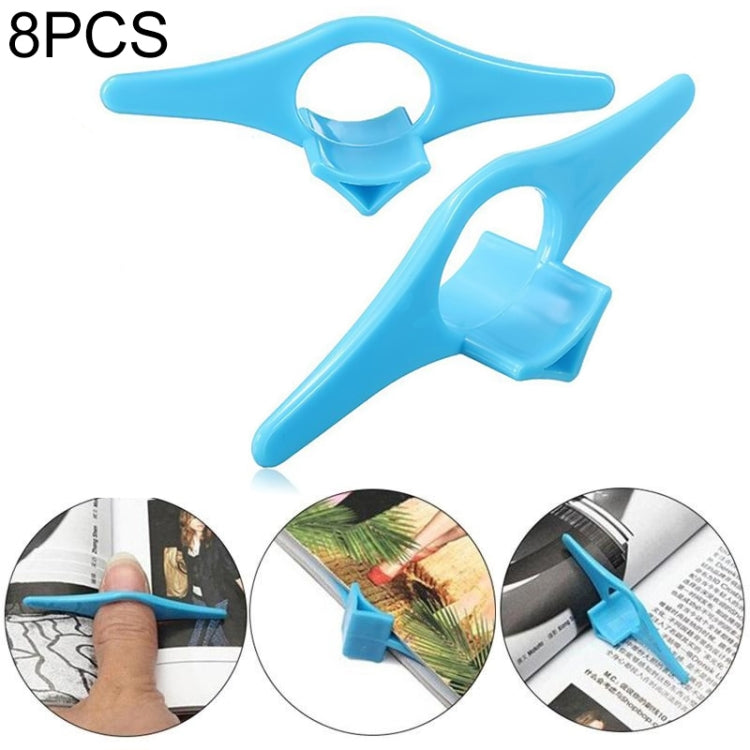8 PCS Thumb Convenient Multifunction Book Holder Bookmark Finger Ring Book Marker, Thumb Shaped