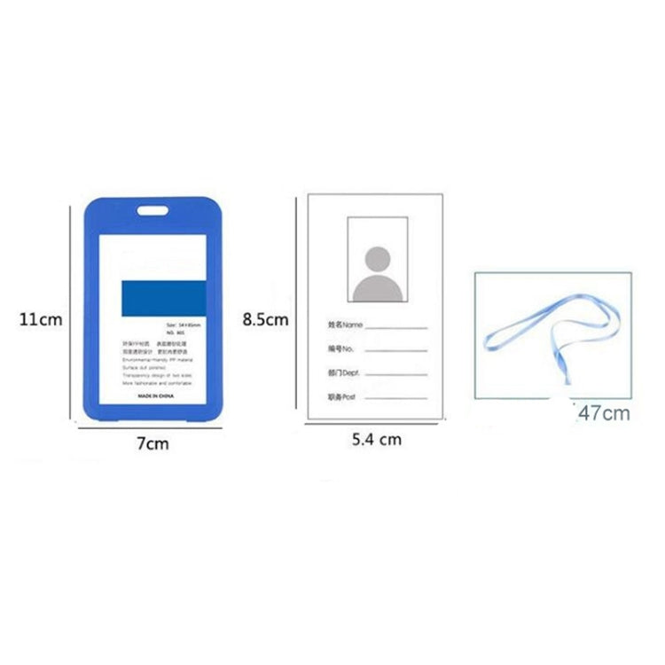 3 PCS Credit Card Holders PU Bank Card Neck Strap Bus Card ID Card Holder Identity Badge with Lanyard, Black, Pink, Gray, Green, Red, Yellow, Light Blue, Orange, Sapphire Blue