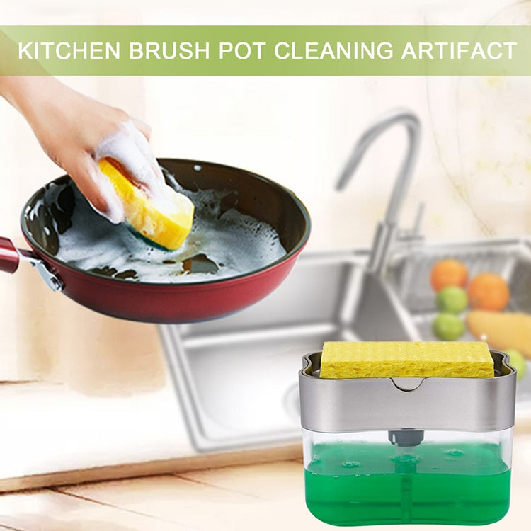 Press Soap Dispenser Kitchen Detergent Wash Presser, Gray