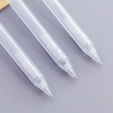 3 PCS Activity Pencil Frosted Transparent Hexagon Pen Student Pencil, 0.5mm 2B