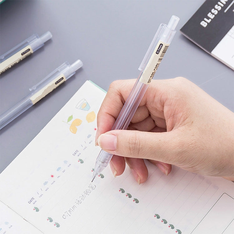 3 PCS Activity Pencil Frosted Transparent Hexagon Pen Student Pencil, 0.5mm 2B