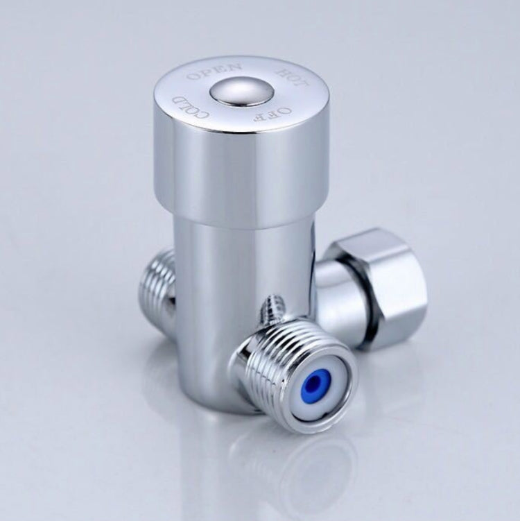 Brass Adjustable Temperature Three-way Valve Cold And Hot Water Mixing Switch Brass Induction Faucet, Three-way Valve