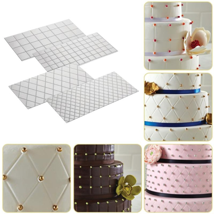 2 Sets DIY Cake Mold Wexture Fondant Printing Mold, Plaid pattern, Roll rattan Plaid pattern Plaid pattern 57051