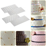 2 Sets DIY Cake Mold Wexture Fondant Printing Mold, Plaid pattern, Roll rattan Plaid pattern Plaid pattern 57051