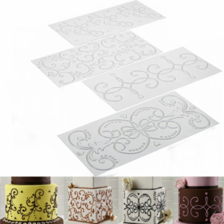 2 Sets DIY Cake Mold Wexture Fondant Printing Mold, Plaid pattern, Roll rattan Roll rattan Roll rattan 56030