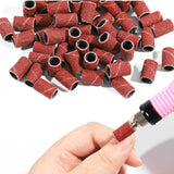 100pcs / Pack Nail Art Electric Grinder Accessories Sandpaper Ring Sand Cloth Ring Grinding Ring, 80#, 120#, 180#