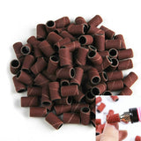 100pcs / Pack Nail Art Electric Grinder Accessories Sandpaper Ring Sand Cloth Ring Grinding Ring, 80#, 120#, 180# 120#